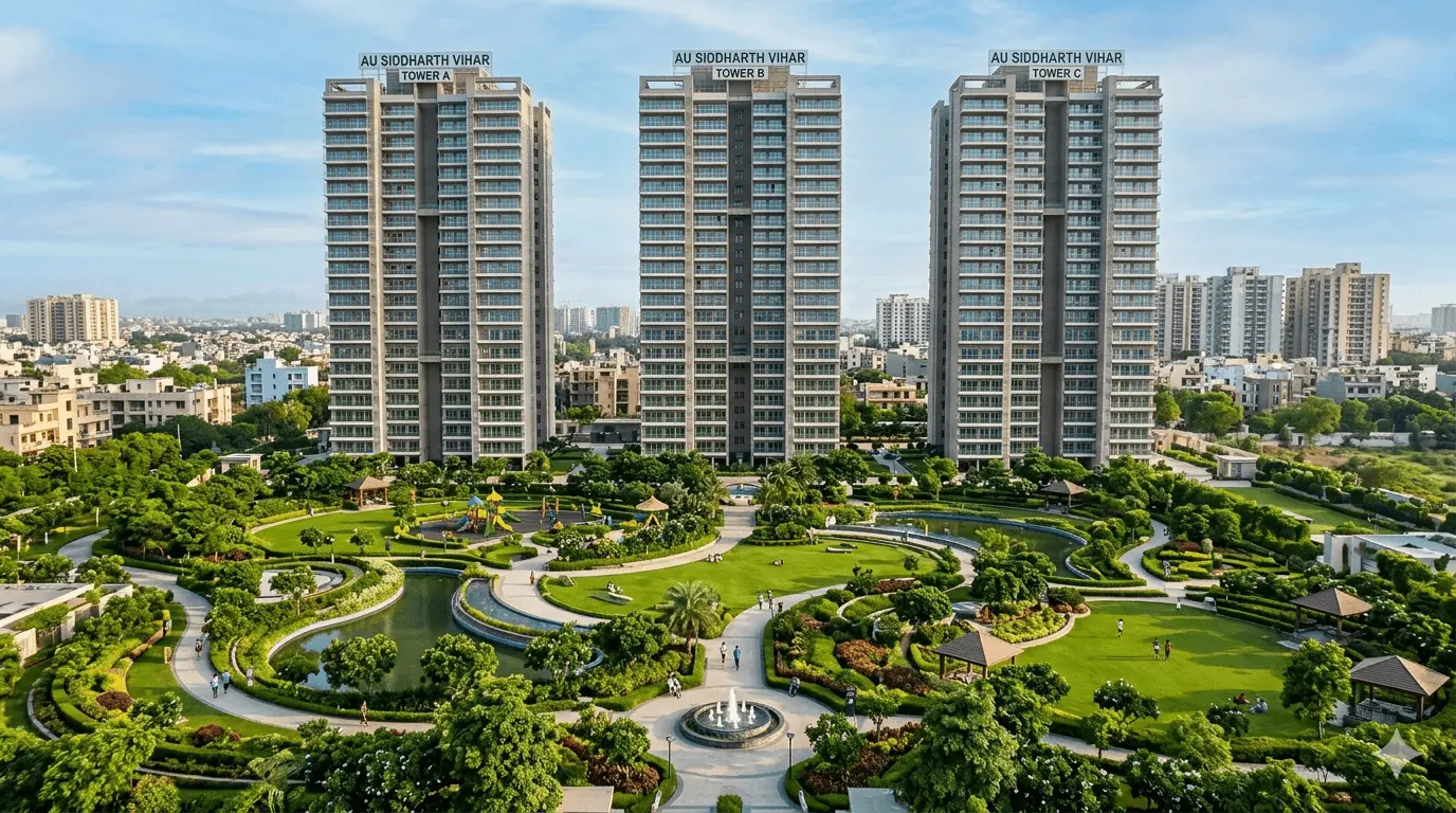 AU Siddharth Vihar Ghaziabad | 3 & 5 BHK Luxury Apartments & Amenities